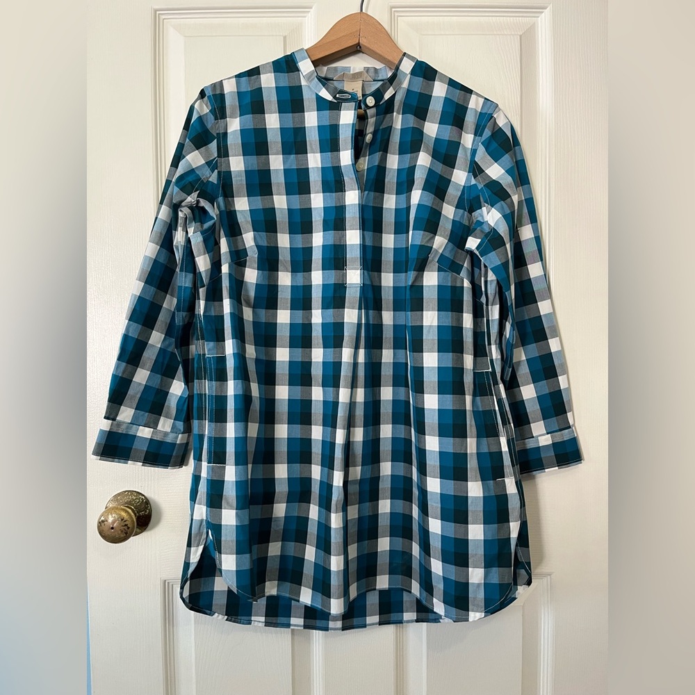 Duluth Trading Fuss Fighter Wrinkle Free Plaid Tunic